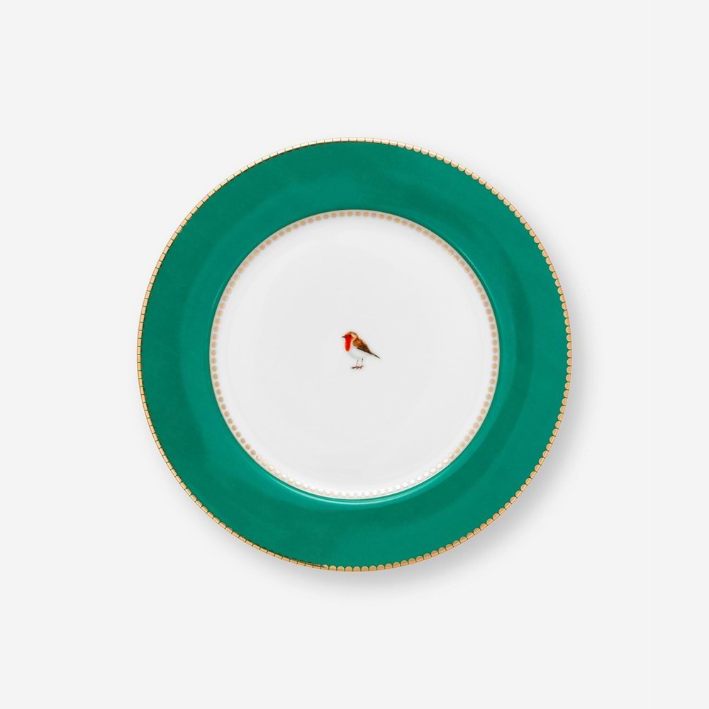 Love Birds Yeşil Tabak 21 cm