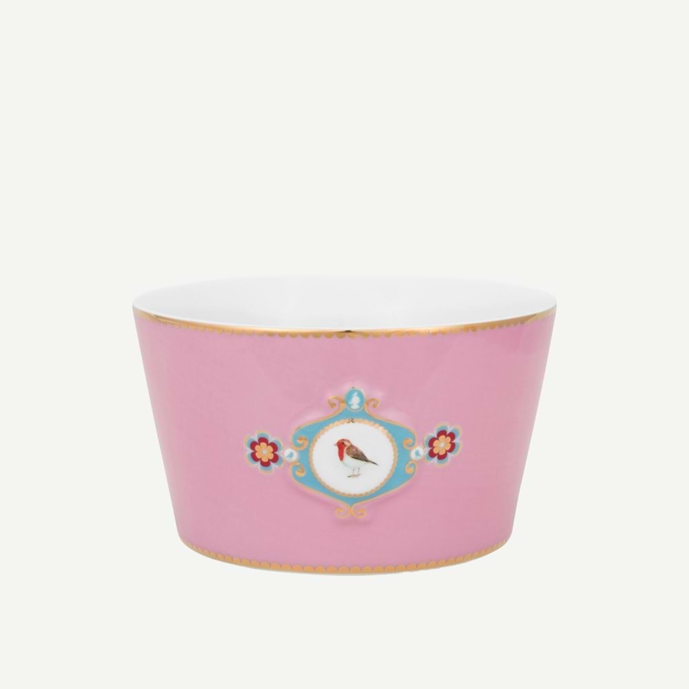 Love Birds Pembe Porselen Kase 15 cm