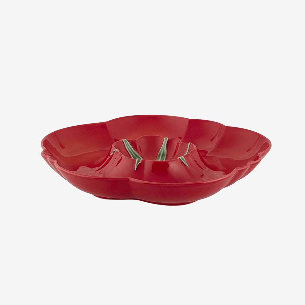 Domates Formlu Bölmeli Sunum Tabağı 38 cm