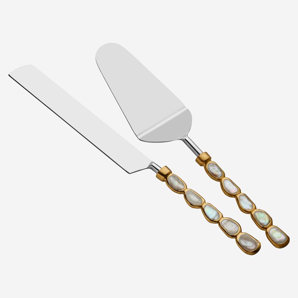 2'li Pasta Servis Seti Sedef Pirinç