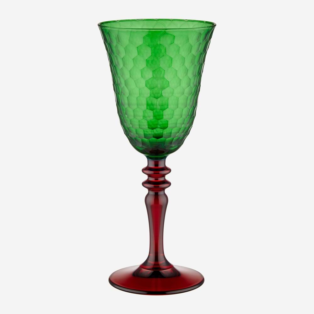 Chiara Alessi Yeşil Kırmızı Cam Kadeh 270 Ml CA6440141GR