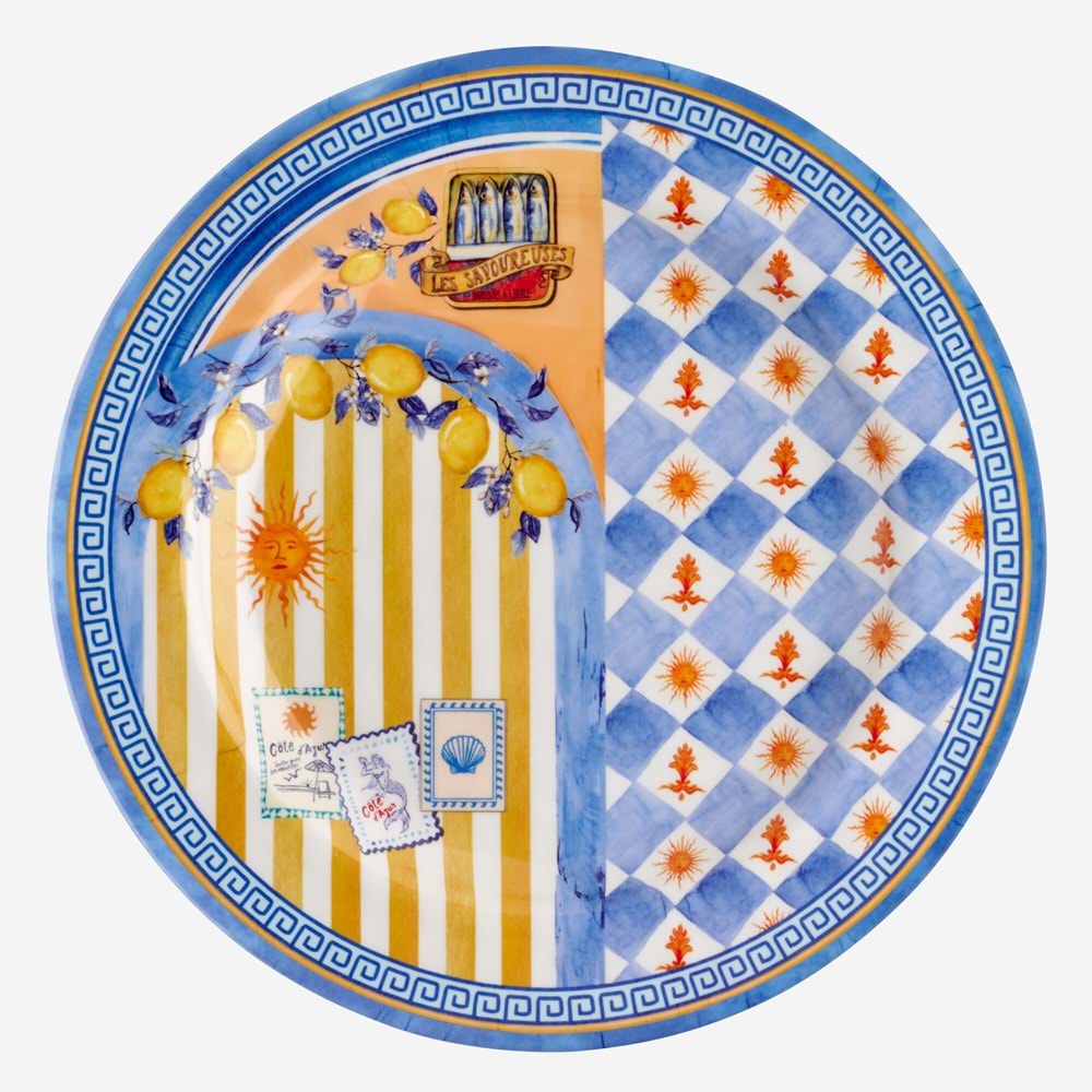 Cote D'Azur Mavi Yemek Tabağı 28cm