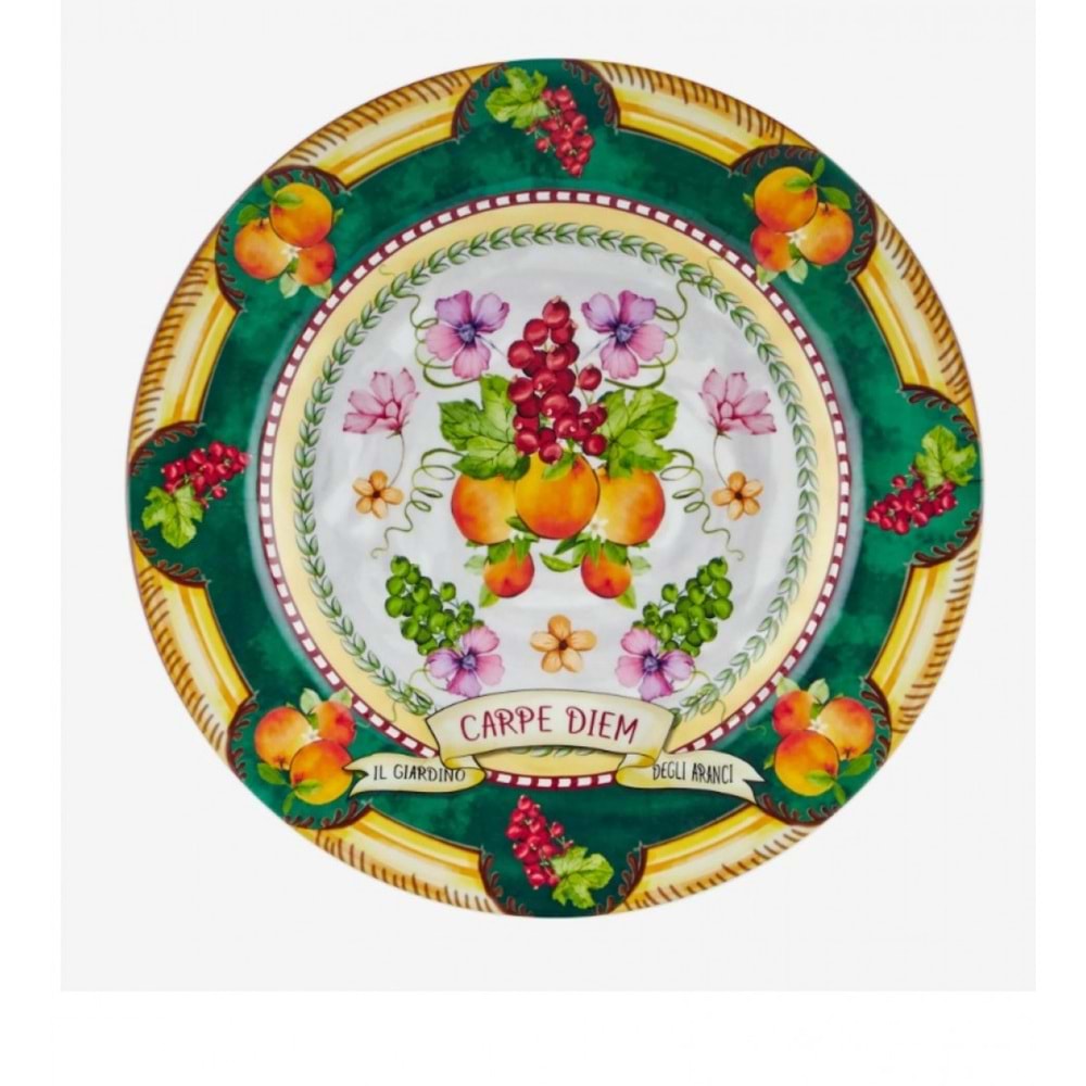 Carpe Diem Meyve Bahçesi Yemek Tabağı 28cm