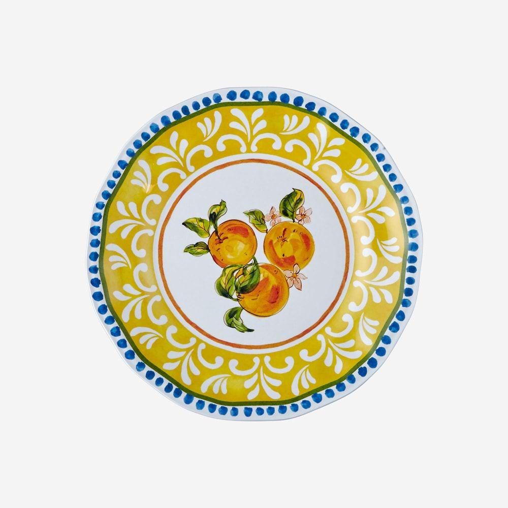 Sorento Sarı / Beyaz Tabak 23 cm
