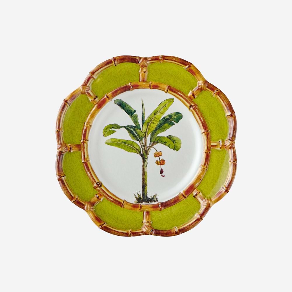Bambu Açık Yeşil / Beyaz Tabak 23 cm