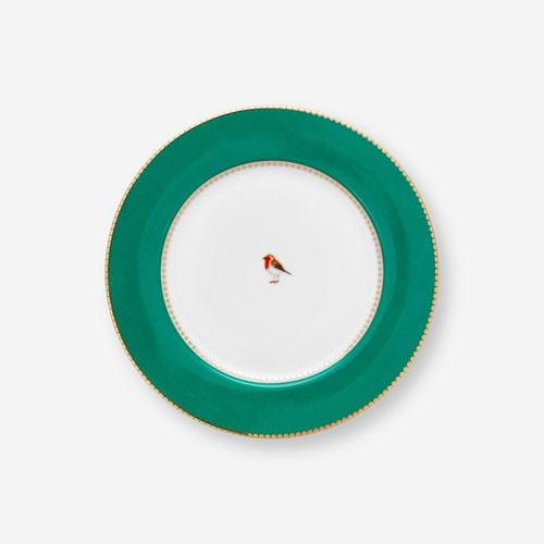 Love Birds Yeşil Tabak 21 cm