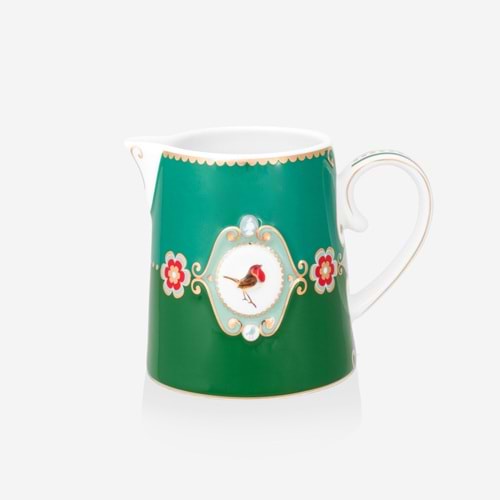 Love Birds Yeşil Madalyon Desenli Sütlük 270 ml