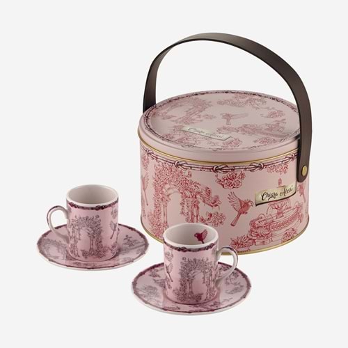 Fontana Pembe Türk Kahvesi Seti