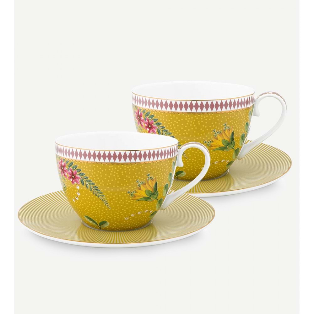 La Majorelle İkili Sarı Çay Fincanı Seti 280 ml.
